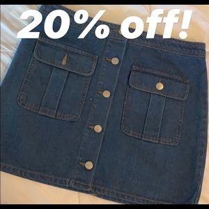 Forever 21 Denim Button Up Skirt